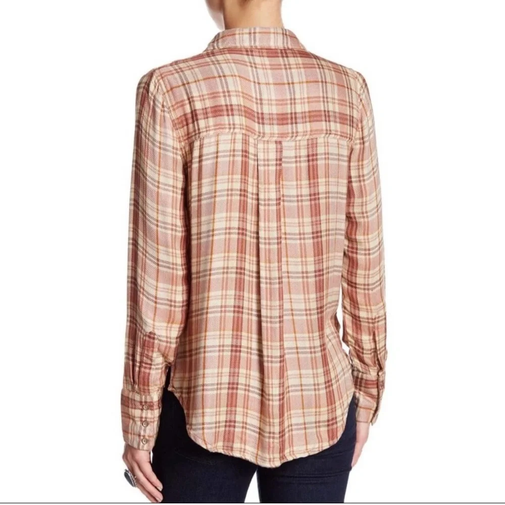 Free People Joplin Plaid Button Down Shirt 💕